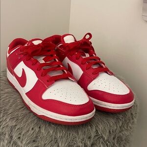 Nike Red and White Athletic Shoes